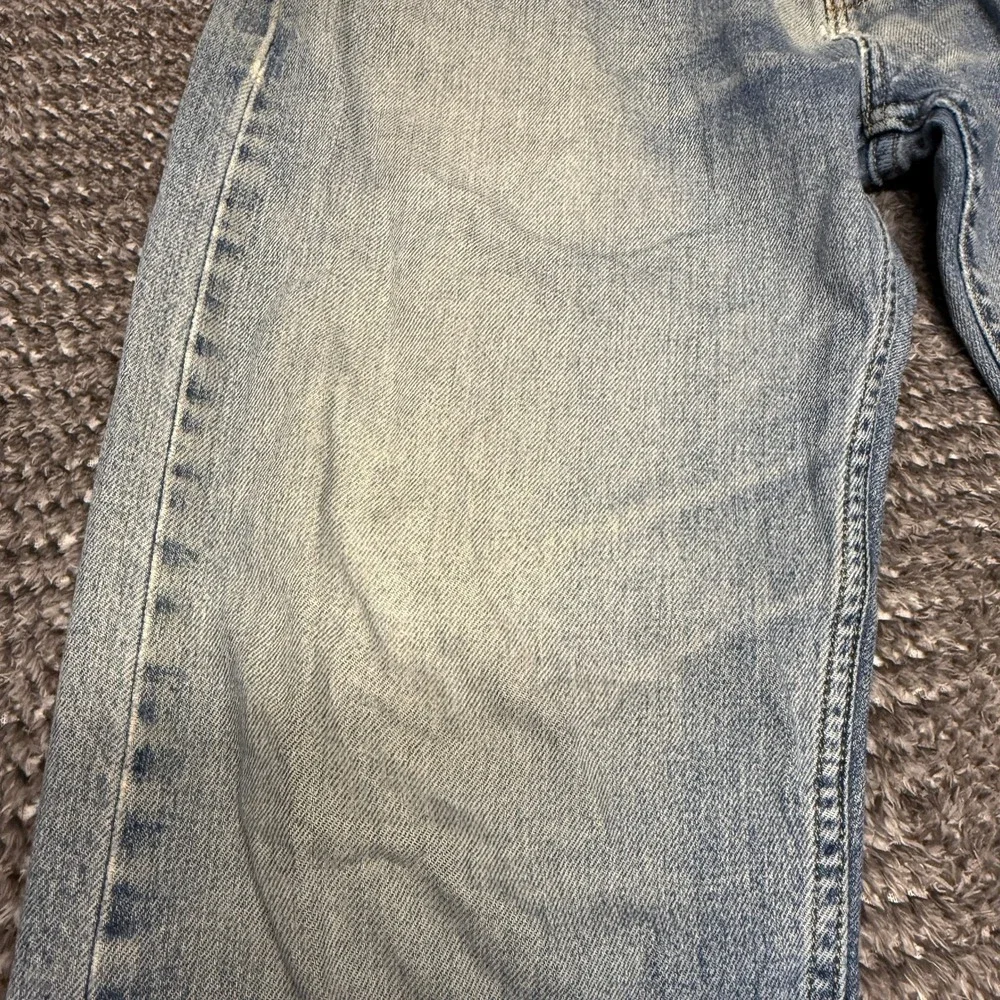 Levis‎ Mens 505 Jeans W34 L32 Light Wash Blue Distressed Regular Fit